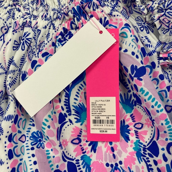 Lilly Pulitzer Women’s Abigale Midi Dress Engineered Multi Rayon Off Shoulder XS - Picture 5 of 16